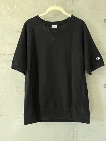 챔피온 리버스 위브 티셔츠 헤비 웨이트 블랙 L