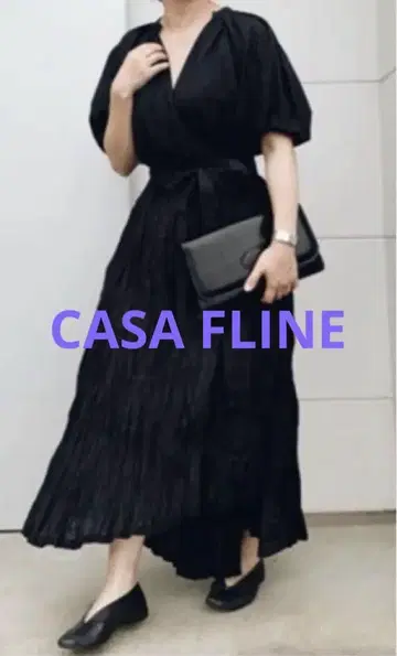 카사플라인 CASAFLINELINEN 이레헤 무 반팔 원피스