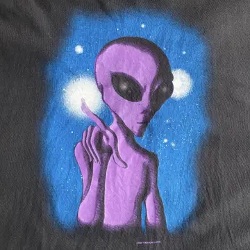 90s FASHION VICTIM ALIEN 티셔츠 USA제 2XL 정도