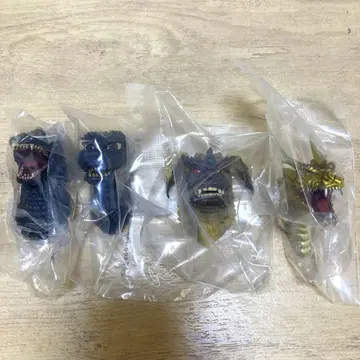 제일복권 고질라 대괴수 열전 G G상 몬스터 헤드 마그넷 4종 세트