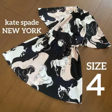kate spade 케이트 스페이드 말 패턴 볼륨 슬리브 개더 원피스