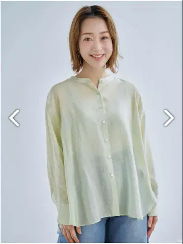 새상품 COHINA 시어 백 플레어 요크 셔츠