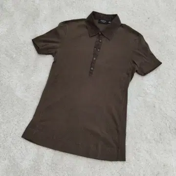 EPOCA UOMO 카키 브라운 피케 셔츠 IT 48