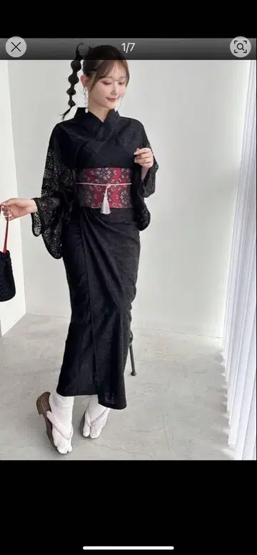 레이스 유카타 오비 포함