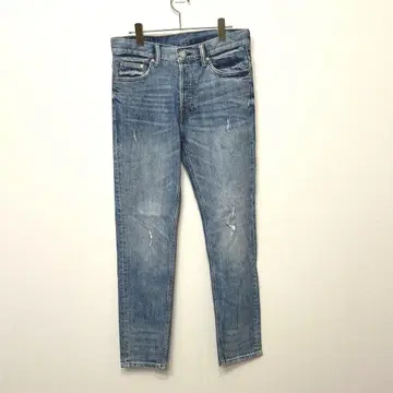 H&M 에이치앤엠 데님 팬츠 데미지 가공 새상품급 블루 청바지 308