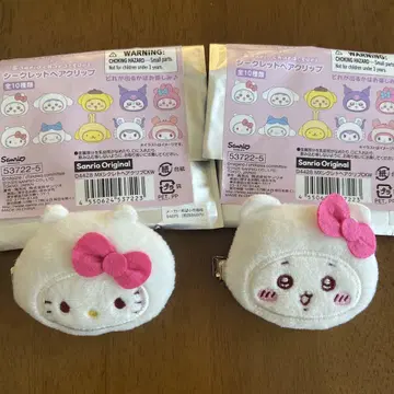 산리오 치이카와 (먼작귀) 시크릿 헤어 클립 헬로키티