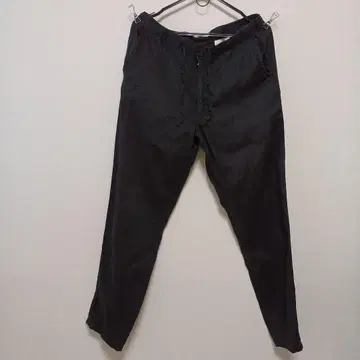 무인양품 남성용 린넨 100% 린넨 팬츠 블랙