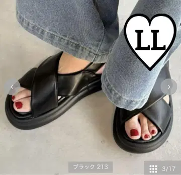새상품 시마무라 샌들(NON) 블랙 LL 사이즈