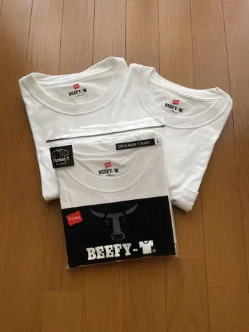 HANES BEEFY 포켓 부착 헤인즈 비피