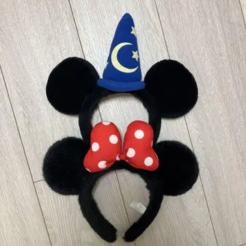 미키 귀 마법사 모자 머리띠