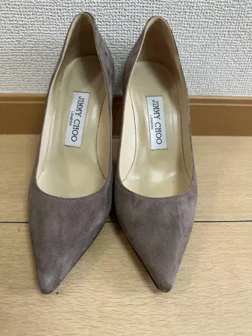 JIMMY CHOO 스웨이드 그레이 하이힐 36 여성용 펌프스