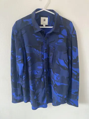 G-STAR RAW 블루 카모플라쥬 긴팔 셔츠 M 사이즈