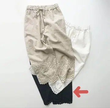 사만사 모스모스 SamansaMos2 밑단 레이스 속바지 블랙