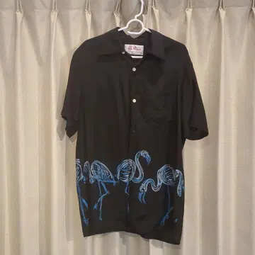 Aloha Blossom 플라밍고 패턴 알로하 셔츠 42