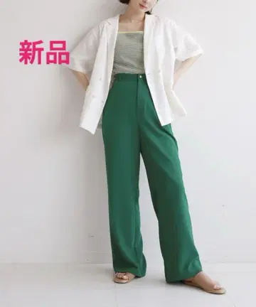 새상품 SLOBE IENA 하이웨스트 와이드 팬츠 슬로우브 시트론