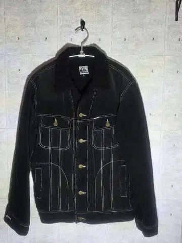 퀵실버 블랙 보아 코듀로이 데님 자켓
