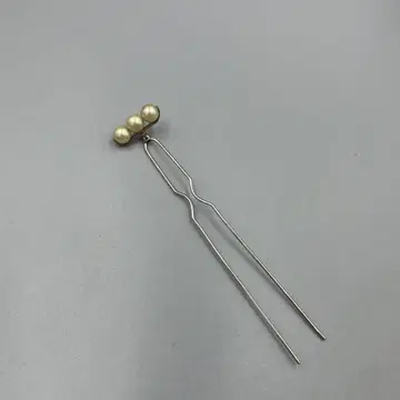 055 앤티크 펄 장식 실버 헤어콤