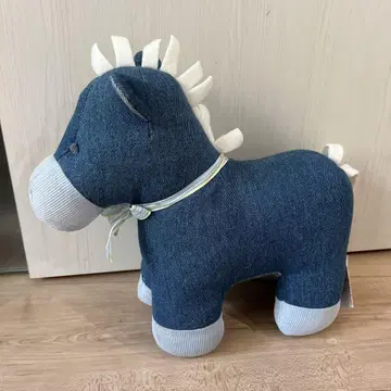 RUSS 데님 말 택 포함 데님 말 봉제 인형 인형