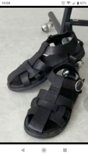 캐널진 구르카 샌들 블랙 가죽