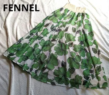 FENNEL 페넬 보타니컬 무늬 롱 스커트 메쉬 야마다야