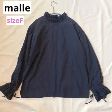 malle 프릴 칼라 블라우스 네이비 블랙 계열 프리 사이즈