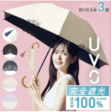 UV 차단율 100% 프릴이 달린 접이식 양산