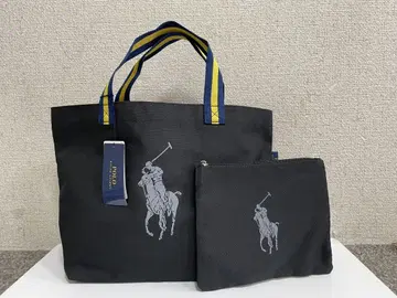 새상품 랄프 로렌 토트백 에코백 파우치 포함 블랙