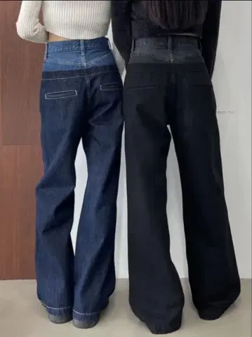 EMODA 레이어드 와이드 팬츠 데님 M 사이즈