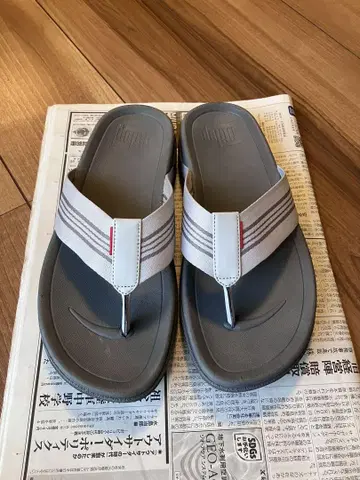 핏플랍 샌들 그레이/화이트 27cm