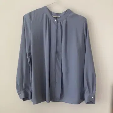 빔즈 라이트 블루 긴팔 블라우스