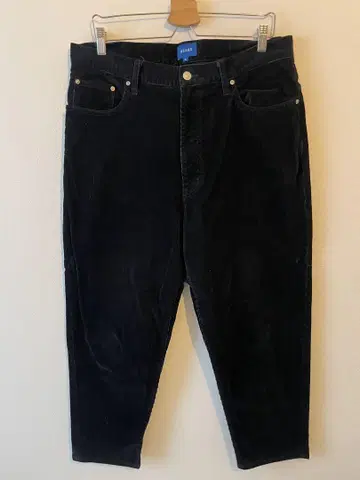 BEAMS 코듀로이 블랙 와이드 팬츠 XL