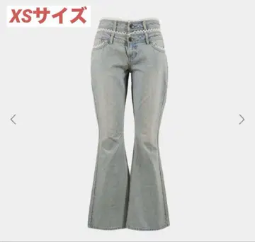 스컬프터 스컬프터 부츠 컷 데님 라이트 블루 XS