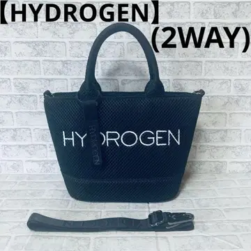 HYDROGEN 메쉬 토트백 블랙 2WAY 빅 로고