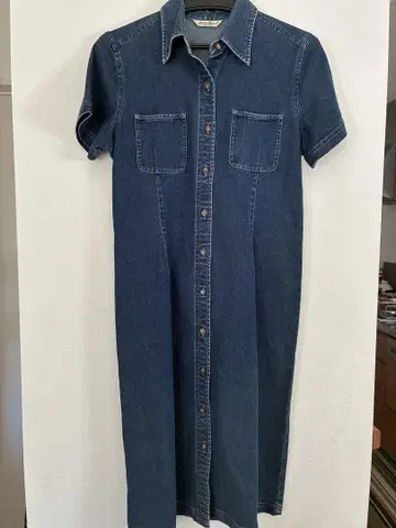Eddie Bauer 데님 셔츠 원피스 반팔