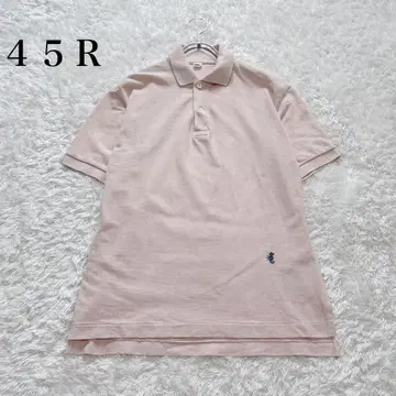 45R 수피마 카노코의 33가지 색상 908 로퍼 폴로 피케 셔츠 핑크
