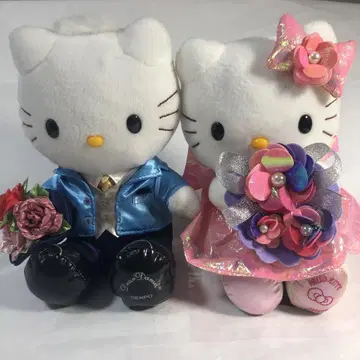 산리오 헬로키티 웨딩 축하 전보 봉제 인형 다니엘 키티