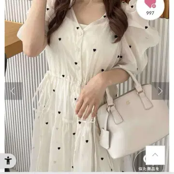 OLIVE des OLIVE 하트 자수 원피스