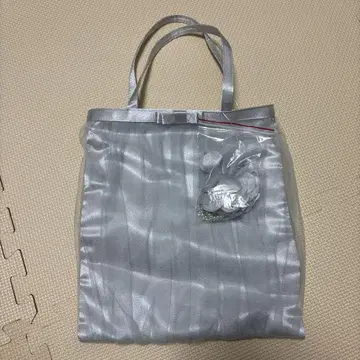 쉬폰풍 실버 파티 백