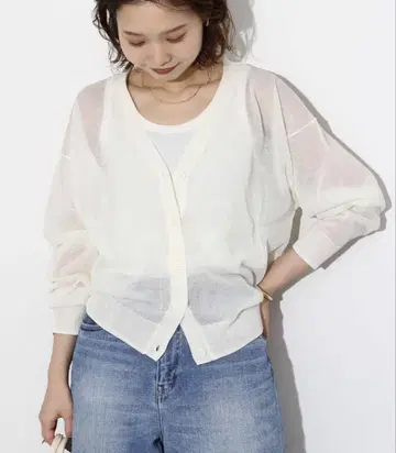 SLOBE IENA 슬로브 이에나 시어 V넥 가디건