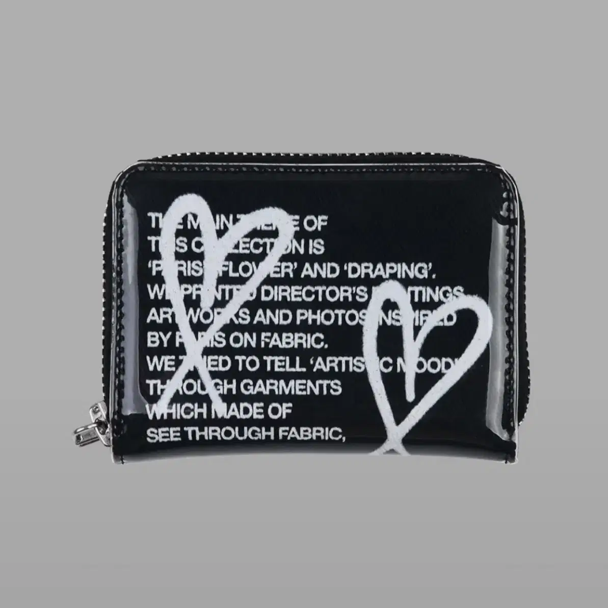 折りたたみ財布 THE MUSEUM VISITOR PVC HEART PRINTED WALLET 5JH954 THE MUSEUM VISITOR】 PVC HEART PRINTED WALLET (WHITE)