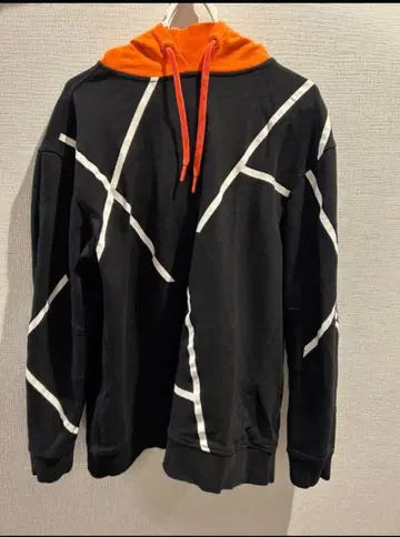 Armani Exchange 후드티 S 블랙/오렌지