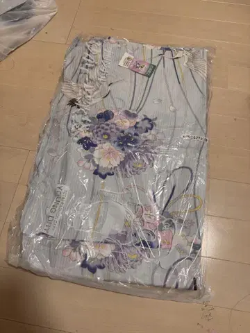 유카타 단품 세트 가능 스카이블루