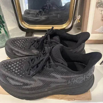 HOKA CLIFTON 9 스니커즈 US9 블랙