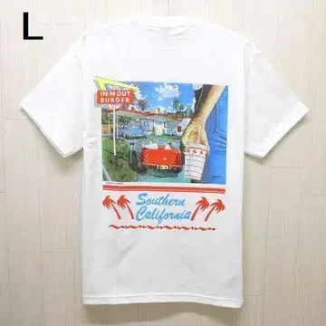 In-N-Out 인앤아웃 버거 1990 반팔 티셔츠 L 화이트