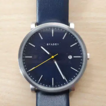 SKAGEN 스카겐 네이비 가죽 시계