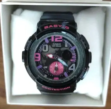 새상품급! CASIO BABY-G 블랙/핑크 WR 100M