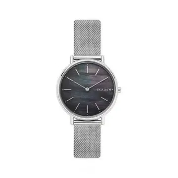 SKAGEN 홀로그램 블랙 다이얼 시계 배터리 소모 SKW2730