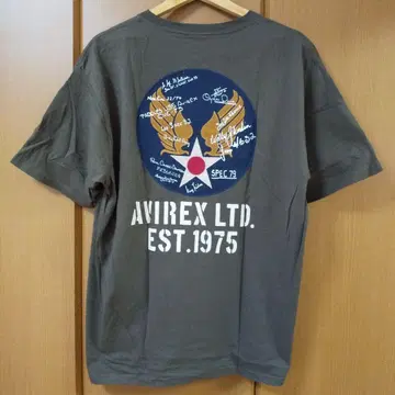 AVIREX 아비렉스 티셔츠 XL 카키 자수