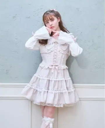 LIZLISA 프린세스 슬리브 원피스 핑크