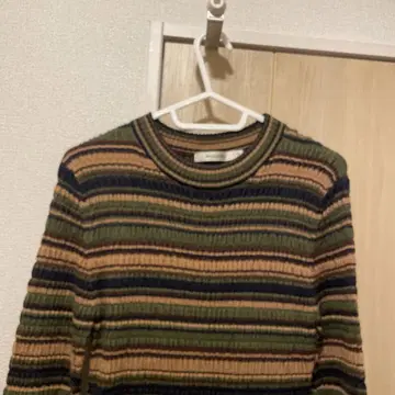 moussy 스트라이프 패턴 롱 슬리브 니트